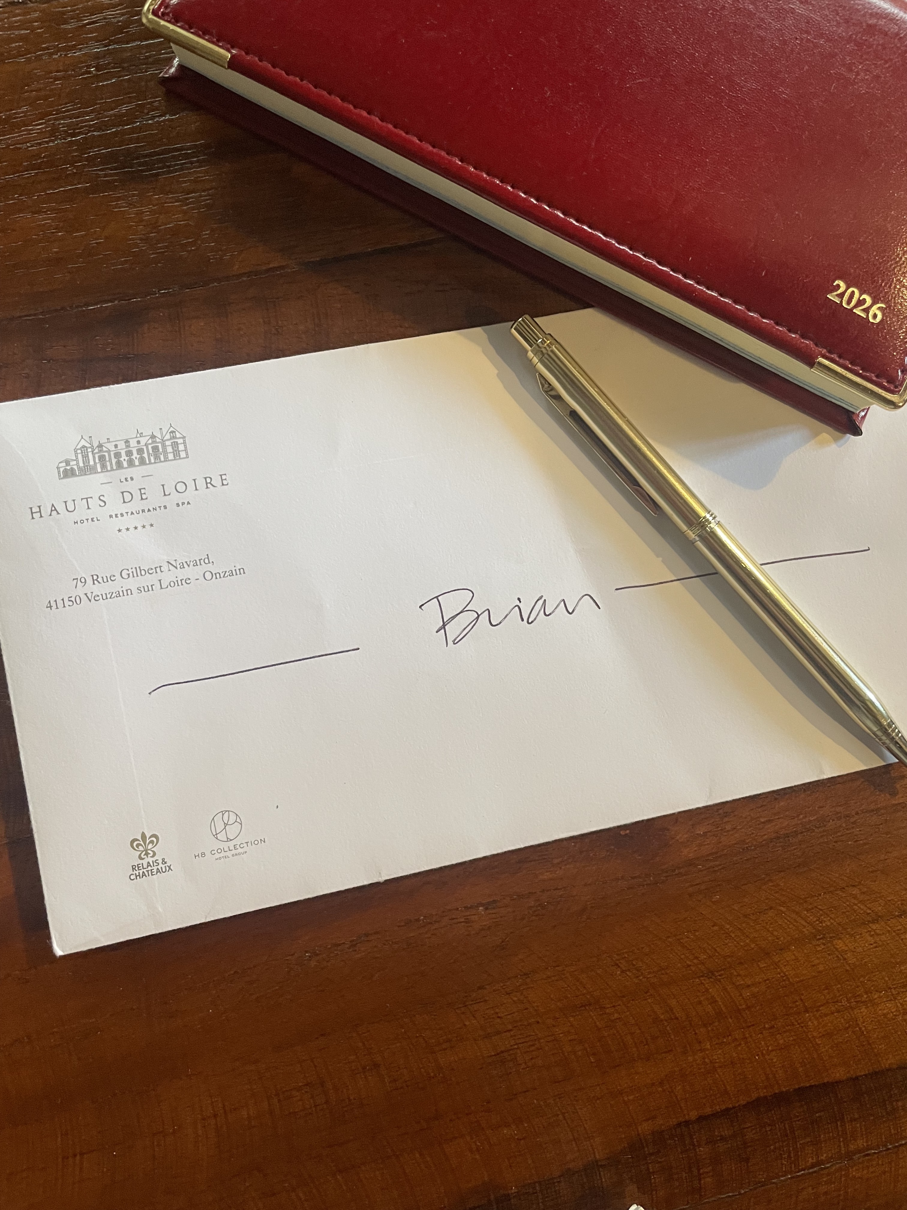 Correspondence, by hand &mdash; typewriter, letter, and diary, Blois